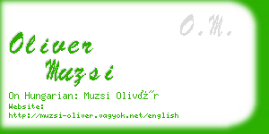 oliver muzsi business card